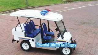 Tonton: Kereta Golf Listrik 5 Tempat Duduk dengan Lampu Peringatan Dilengkapi dengan Etalase Baterai Lithium 48V